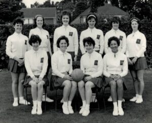 Agnes O'Brien (back row, second from right) in 1st Netball World Cup squad in 1963